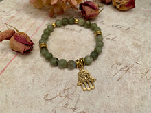 Load image into Gallery viewer, Hamsa Collection Labradorite Yoga Mala Bracelet
