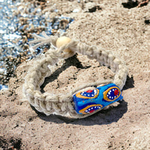 Load image into Gallery viewer, African Trade Beads Hemp Bracelet
