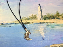 Load image into Gallery viewer, Leather Surfer Necklace With Pewter Dolphin