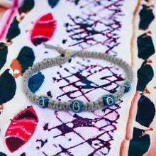 Load image into Gallery viewer, Thick Hemp Necklace with African Trade Beads – Rustic Tribal Jewelry