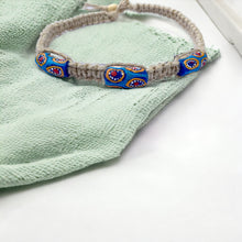 Load image into Gallery viewer, Handmade African Trade Beads Necklace – Thick Hemp Tribal Jewelry