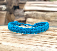 Load image into Gallery viewer, Ocean Wave Turquoise Hemp Bracelet | Sea Breeze Surfer Wrap