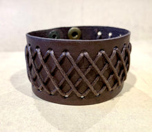 Load image into Gallery viewer, Men’s Wide Leather Cuff Bracelet – Bold Wrap Wrist Band