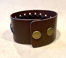 Load image into Gallery viewer, Men’s Leather Wrap Bracelet Cuff, Wrist Band, Boyfriends Gift