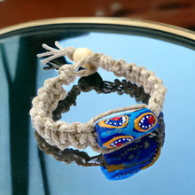 Load image into Gallery viewer, African Trade Beads Hemp Bracelet