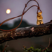 Load image into Gallery viewer, Bear Leather Totem Necklace Picture Jasper Real Stone Native Pendant