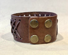 Load image into Gallery viewer, Men’s Wide Leather Cuff Bracelet – Bold Wrap Wrist Band