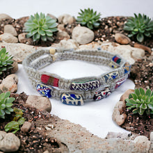 Load image into Gallery viewer, African Trade Beads Hemp Necklace – Authentic Ghana Beads on Thick Hemp Cord