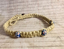 Load image into Gallery viewer, African Trade Beads Hemp Necklace – Authentic Ghana Beads on Thick Hemp Cord