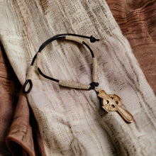 Load image into Gallery viewer, Surfer Phatty Thick Hemp Necklace With Bone Cross