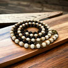 Load image into Gallery viewer, Black Lava Necklace Real Stone Mens Primitive Jewelry, Men's Tribal Necklace, Rustic Choker for Men