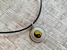 Load image into Gallery viewer, Leather Necklace with Yin Yang Mood Pendant – Beachy Surf Vibes, Color-Changing Jewelry