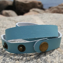 Load image into Gallery viewer, Layered Leather Cuff Bracelet – Men’s Wrap Style