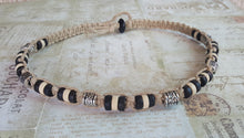 Load image into Gallery viewer, Hemp Necklace Wood Metal Beads Beach Jewelry