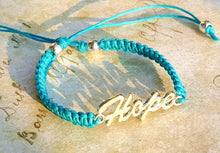 Load image into Gallery viewer, Friendship Bracelet Silver Hope On Cotton Cord