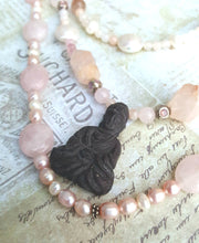 Load image into Gallery viewer, Bohemian Rose Buddha Necklace