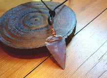 Load image into Gallery viewer, Arrowhead Leather Necklace Flint Real Stone Native Pendant Success