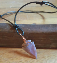 Load image into Gallery viewer, Arrowhead Leather Necklace Flint Real Stone Native Pendant Success