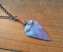Load image into Gallery viewer, Arrowhead Copper Necklace Flint Real Stone Native Pendant