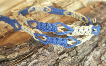 Load image into Gallery viewer, Two-Tone Hemp Necklace – Black & Natural Beach Jewelry for Surfers