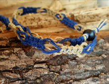 Load image into Gallery viewer, Two-Tone Hemp Necklace – Black & Natural Beach Jewelry for Surfers