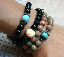 Load image into Gallery viewer, Change Moon Goddess Collection Autimn Jasper Wrap Bracelet with Tree of Life - sunnybeachjewelry