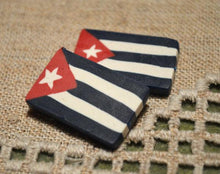 Load image into Gallery viewer, Flag Bead Cuba 30x20mm Rectangle Polyclay Polymer Clay Jewelry Fimo Bead - sunnybeachjewelry