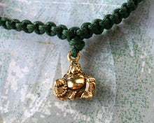 Load image into Gallery viewer, Friendship Bracelet Gold Buddha On Cotton Cord - sunnybeachjewelry