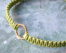 Load image into Gallery viewer, Friendship Bracelet Gold Karma Circle On Cotton Cord - sunnybeachjewelry