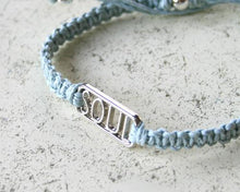 Load image into Gallery viewer, Friendship Bracelet Silver Soul On Hemp Cord - sunnybeachjewelry