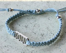 Load image into Gallery viewer, Friendship Bracelet Silver Soul On Hemp Cord - sunnybeachjewelry