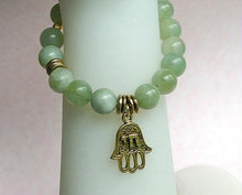 Load image into Gallery viewer, Hamsa Collection Green Aventurine Yoga Mala Bracelet - sunnybeachjewelry