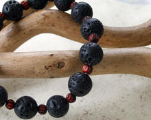 Load image into Gallery viewer, Hecate Collection Black Lava Horn Mala Bracelet - sunnybeachjewelry