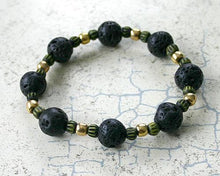 Load image into Gallery viewer, Hecate Collection Black Lava Mala Bracelet - sunnybeachjewelry