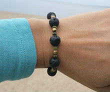 Load image into Gallery viewer, Hecate Collection Black Lava Mala Bracelet - sunnybeachjewelry