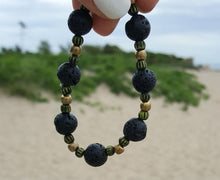 Load image into Gallery viewer, Hecate Collection Black Lava Mala Bracelet - sunnybeachjewelry