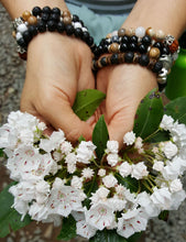 Load image into Gallery viewer, Hecate Collection Black Lava Rudraksha Bracelet - sunnybeachjewelry