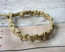 Load image into Gallery viewer, Hemp Bracelet Chain Knots Black Natural White Unisex Natural - sunnybeachjewelry