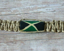 Load image into Gallery viewer, Hemp Bracelet with Jamaica Flag Beads - sunnybeachjewelry
