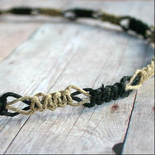 Load image into Gallery viewer, Hemp Necklace Two Colors Black Natural Beach Jewelry - sunnybeachjewelry
