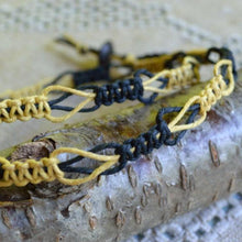Load image into Gallery viewer, Hemp Necklace Two Colors Black Yellow Beach Jewelry - sunnybeachjewelry