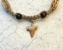 Load image into Gallery viewer, Hemp Necklace With Wood Beads And Shark Tooth - sunnybeachjewelry