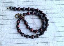 Load image into Gallery viewer, Brecciated Jasper Necklace Real Stone Mens Primitive Jewelry, Men's Tribal Necklace, Rustic Choker for Men