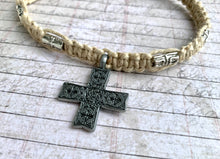 Load image into Gallery viewer, Surfer Phatty Thick Hemp Necklace With Celtic Cross
