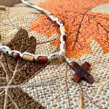 Load image into Gallery viewer, Primitive Cross Thick Hemp Necklace