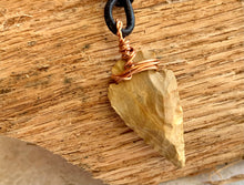 Load image into Gallery viewer, Arrowhead Leather Necklace – Handmade Flint Stone Tribal Jewelry