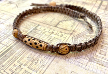 Load image into Gallery viewer, Natural hemp necklace with wooden beads, handmade beach boho jewelry