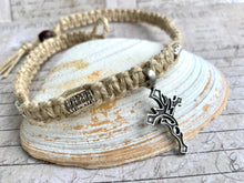 Load image into Gallery viewer, Surfer Phatty Thick Hemp Necklace With Celtic Cross