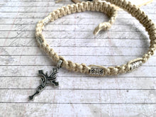Load image into Gallery viewer, Surfer Phatty Thick Hemp Necklace With Celtic Cross