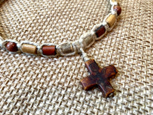 Load image into Gallery viewer, Primitive Cross Thick Hemp Necklace